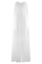 Bettany Chiffon Strapless Maxi Dress - White